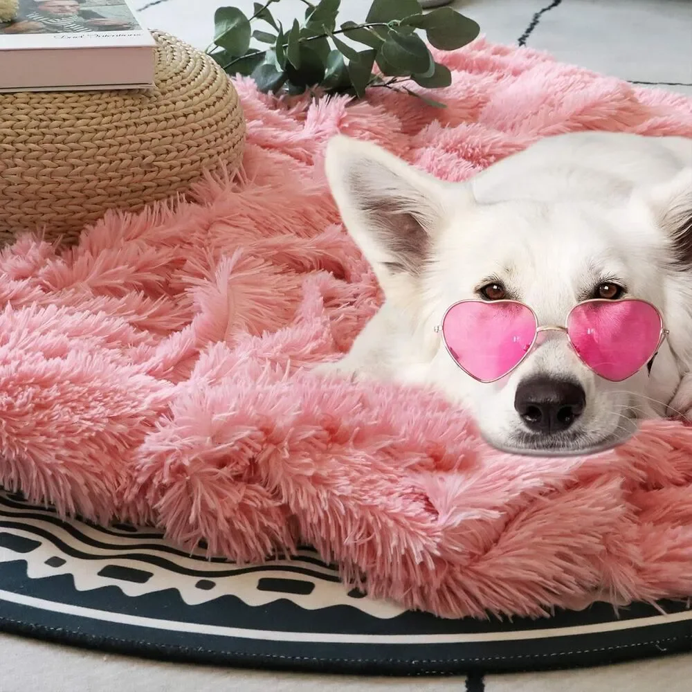 Decorative Extra Soft Pink Fuzzy Faux Fur Throw Blanket 50